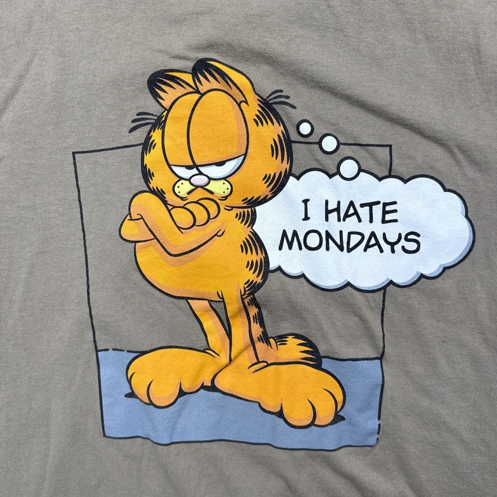 Garfield Cat Funny T Shirt MOOD XL  Shirt Men's